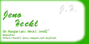 jeno heckl business card